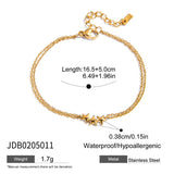 BRIGHT ENAMEL HEART STAR BRACELET 18K GOLD STEEL_CWAJE4812