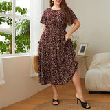 2025 LOOSE FLORAL DRESS PLUS SIZE CASUAL FIT_CWDMD5961