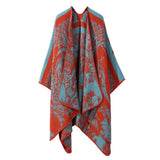 CAPE DARK DOUBLE SIDED WARM OUTER WEAR THICK SHAWL_CWASC2125
