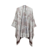 CAMOUFLAGE STRIPED WARM SPLIT SHAWL CLOAK_CWASC0284