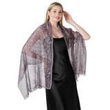 FLORAL LACE TIE DYE SHAWL BRIDAL EVENING WRAP_CWASC1092