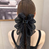 2024 NEW STYLE MESH SHINY BOW GRAB CLIP_CWAHA2199