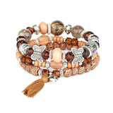 BUTTERFLY TASSEL PENDANT MULTI LAYER BRACELET_CWAHA2476