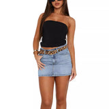 Vintage Stretch Slim Fit Denim Mini Skirt