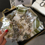 SILKY BUTTERFLY PRINT SCARF HAIR NECK ACCESSOR_CWASC1428