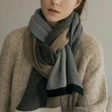KNIT SCARF UNISEX ELEGANT WARM FALL WINTER WRAP_CWASC0330