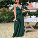 Vacation Chic Beach Backless A Line Halter Dress_Cwdmd1418