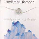 NATURAL CRYSTAL PENDANT NECKLACE WITH CARD_CWAJE1052