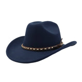 MEN WOMEN ETHNIC WOOL FEDORA JAZZ COWBOY HAT_CWAH04415