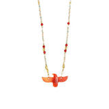 HIGH END EAGLE BEADED NATURAL STONE NECKLACE_CWMM7542