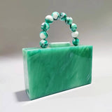 Pearl Acrylic Beaded Clutch Wristlet Wedding Bag_Cwab5858