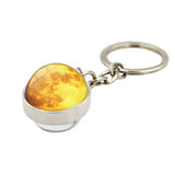 COSMIC MOON CRYSTAL GLASS BALL KEYCHAIN PENDANT_CWMM0499