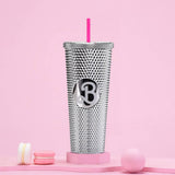 DOUBLE LAYER PORTABLE PLASTIC STRAW DIAMOND CUP_CWMM0978