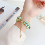 APPLE WATCH9 1 FOUR LEAF CLOVER CATS EYE BEADSTRAP_CWWW0063