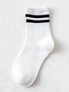 2 STRIPE COTTON MID SOCKS FOR WOMEN WHOLESALE_CWMS070