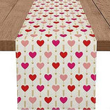 Valentines Day Heart Rose Printed Tablecloth_Cwmm0785