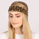 Vintage Warm Leopard Print Knitted Wool Headband