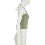 Vintage Beaded Halter Strap Design Sexy Halter