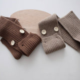CUTE BUTTON KNIT SCARF COZY NECK WARMER FOR KIDS_CWASC2090