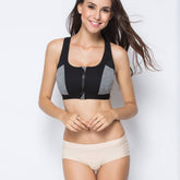 DOUBLE LAYER FRONT ZIP SPORTS BRA_CWMU0303