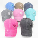 Women'S Star Sequin Baseball Cap, Sun Hat Cwah1126