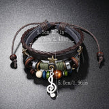 SIMPLE MULTI LAYER BEADED LEATHER BRACELET_CWMM4454