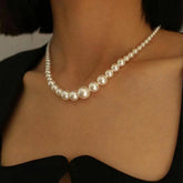 ELEGANT RETRO GRADIENT PEARL NECKLACE_CWAJE1675