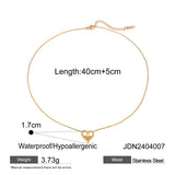 EUROPEAN AND AMERICAN HEART SHAPED LETTER NECKLACE_CWAJE1891