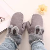 Women'S Winter Cute Thick Fleece Warm Gloves_Cwag0270