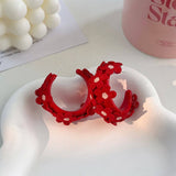 SUMMER EMBROIDERED FLOWER STUD EARRINGS HANDMADE_CWMM6184