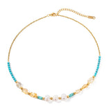 SUMMER COLORFUL PEARL BEADS NECKLACE_CWAJE1422