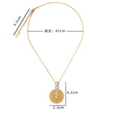 18K PLATED STEEL NECKLACE EARRINGS WITH PEARLS_CWMM8845