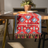 CONTRAST FABRIC FESTIVE TABLECLOTH_CWMM0998