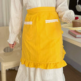 Waterproof Half-Length Cotton Lace Apron_Cwmm5826