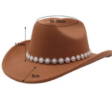 MEN WOMEN ETHNIC WOOL COWBOY FEDORA JAZZ HAT_CWAH04454