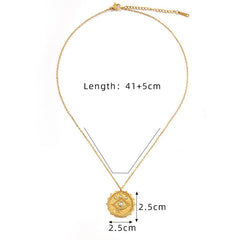 CLASSIC EVIL EYE ZIRCON PENDANT STAINLESS STEEL_CWMM8885