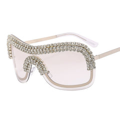 COOL ONE PIECE METAL RIM PUNK DIAMOND SUNGLASSES_CWASG0769