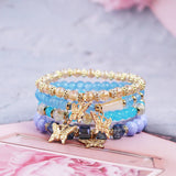 BOHEMIAN CRYSTAL BUTTERFLY ELASTIC BRACELET_CWASC0695