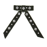 Velvet Hairpin Fabric Bow Rhinestone Spring Clip