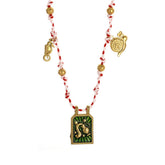 HANDMADE ZODIAC ROPE NECKLACE WITH OCEAN CHARMS_CWMM8830