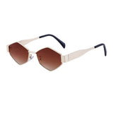 IRREGULAR METAL SUNGLASSES WITH WIDE TEMPLES_CWASG0594