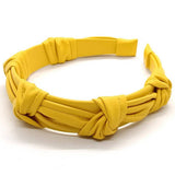 PASTEL MORANDI PU LEATHER KNOT HEADBAND_CWAHA6342