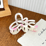Vintage Floral Claw Clip Elegant Chinese Grip