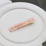 ACETATE HOLLOW SQUARE HAIR CLIP DUCKBILL BANG PIN_CWAHA2624