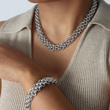 Titanium Steel Thick Chain Bracelet Necklace
