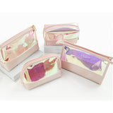 SPLICING LASER PORTABLE TRANSPARENT COSMETIC BAG_CWAB1085
