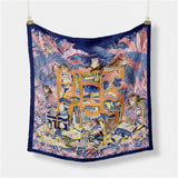 GREEN SILK SCARF VERSATILE NECK TIE HAIR ACCES_CWASC0659