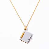 COUPLE OPEN AND CLOSE BOOK PENDANT NECKLACE_CWMM5692