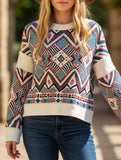 Loose jacquard Christmas pullover