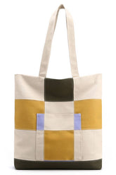 Plaid Pattern Canvas Shoulder Bag_Cwab0510